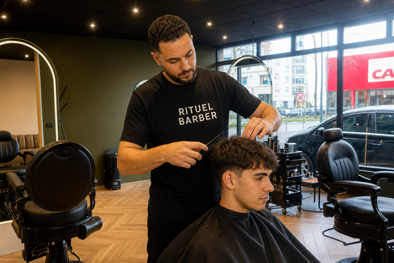 Coiffeur Rituel Barber coiffant un client à Viry-Châtillon